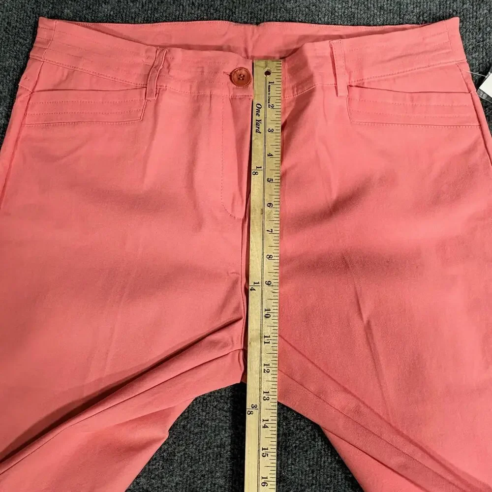 Anthony's Shorts Womens 16 Pink Coral Reef Bermuda Stretch Resort Wear Casual